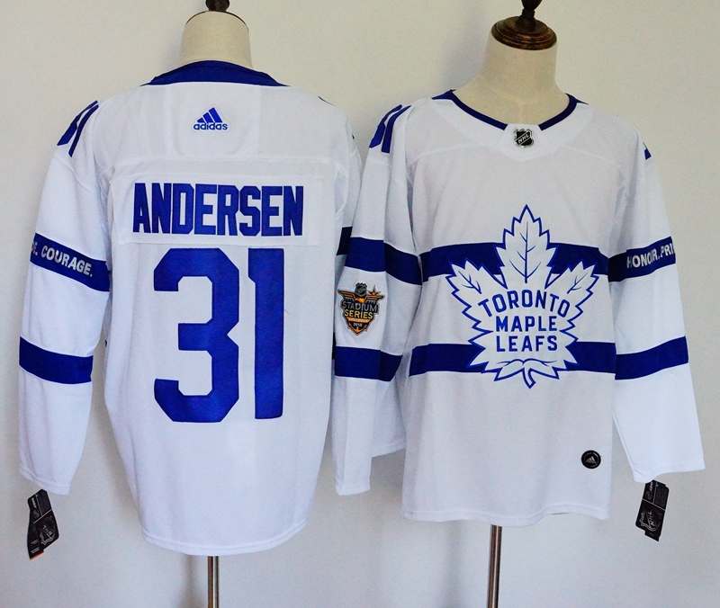 Toronto Maple Leafs ANDERSEN #31 White NHL Jersey 02