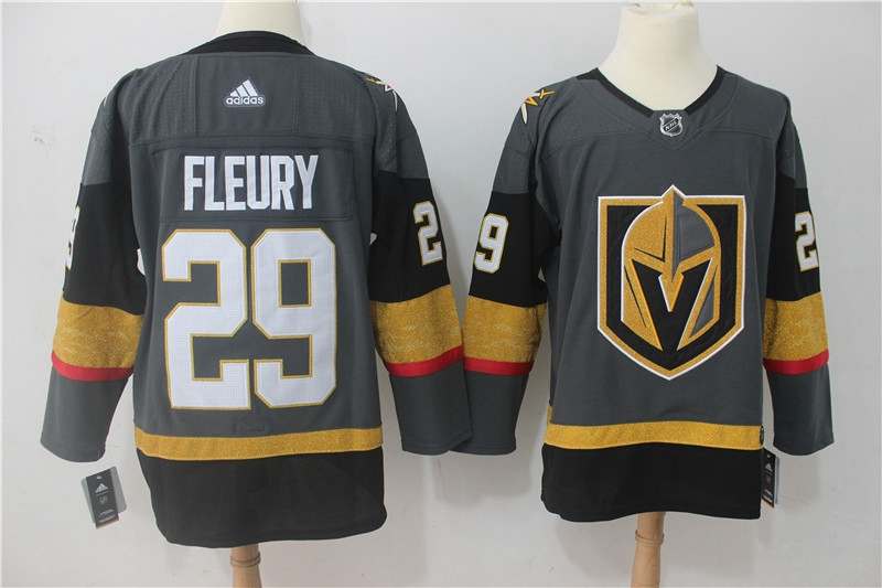 Vegas Golden Knights FLEURY #29 Grey NHL Jersey