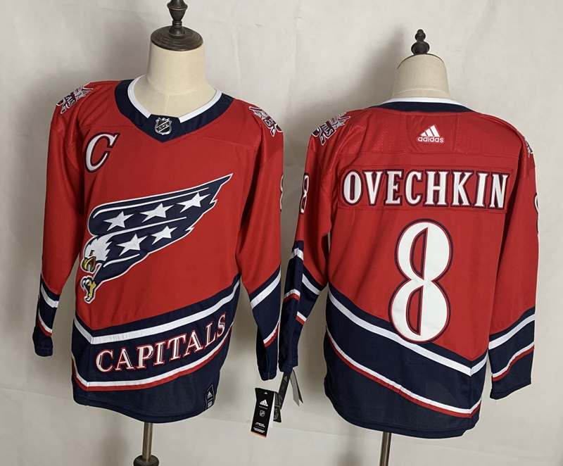 Washington Capitals OVECHKIN #8 Red Classics NHL Jersey