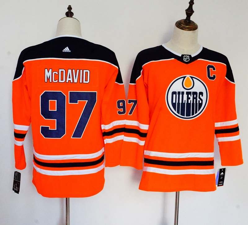 Edmonton Oilers MCDAVID #97 Orange Women NHL Jersey