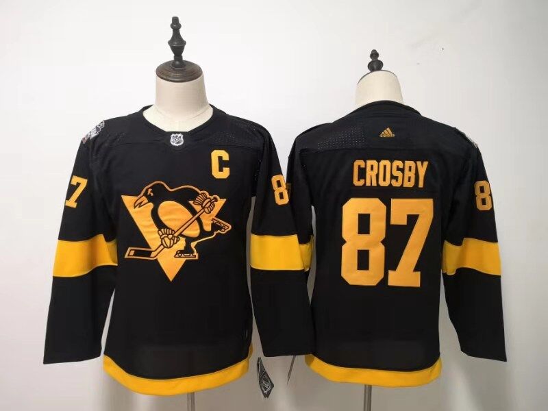 Pittsburgh Penguins CROSBY #87 Black Women NHL Jersey