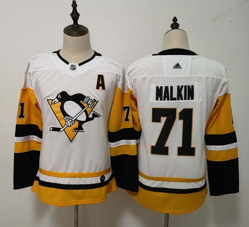 Pittsburgh Penguins #71MALKIN White Women NHL Jersey