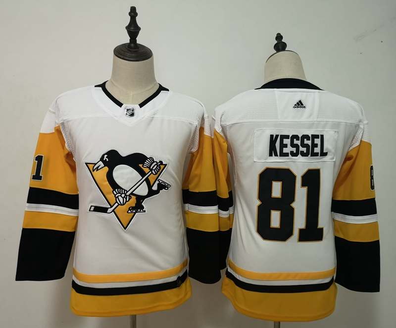 Pittsburgh Penguins KESSEL #81 White Women NHL Jersey