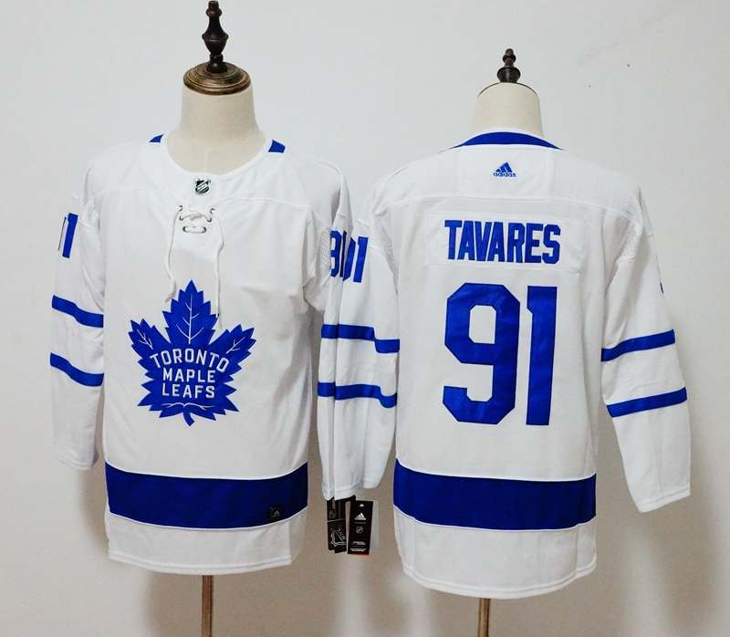 Toronto Maple Leafs TAVARES #91 White Women NHL Jersey