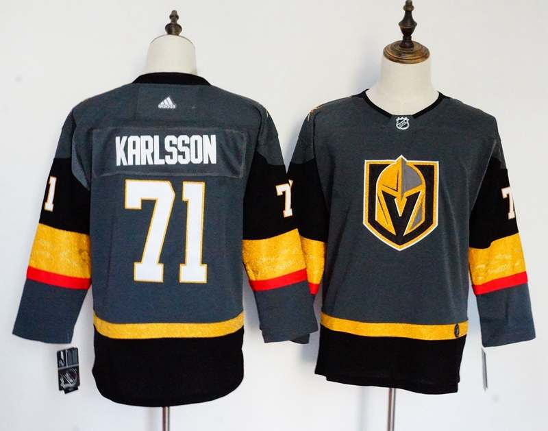 Vegas Golden Knights KARLSSON #71 Grey Women NHL Jersey