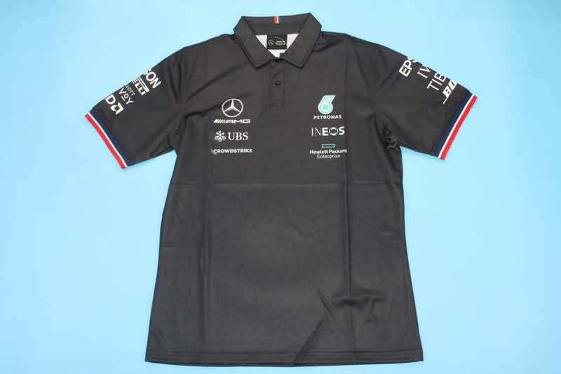 AAA(Thailand) Mercedes 2021 Black Polo Soccer T-Shirt