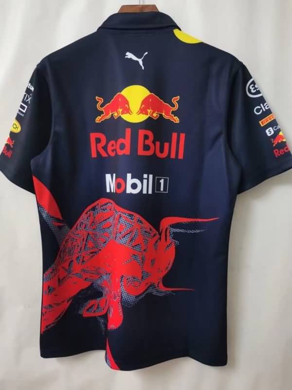 AAA(Thailand) Red Bull 2021 Dark Blue Polo Soccer T-Shirt 03