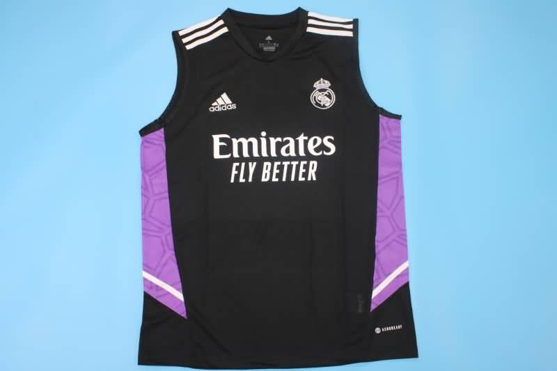 AAA(Thailand) Real Madrid 22/23 Black Vest Soccer Jersey