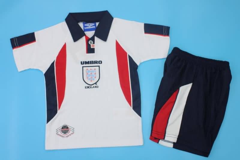 England 1998 Kids Home Soccer Jersey And Shorts