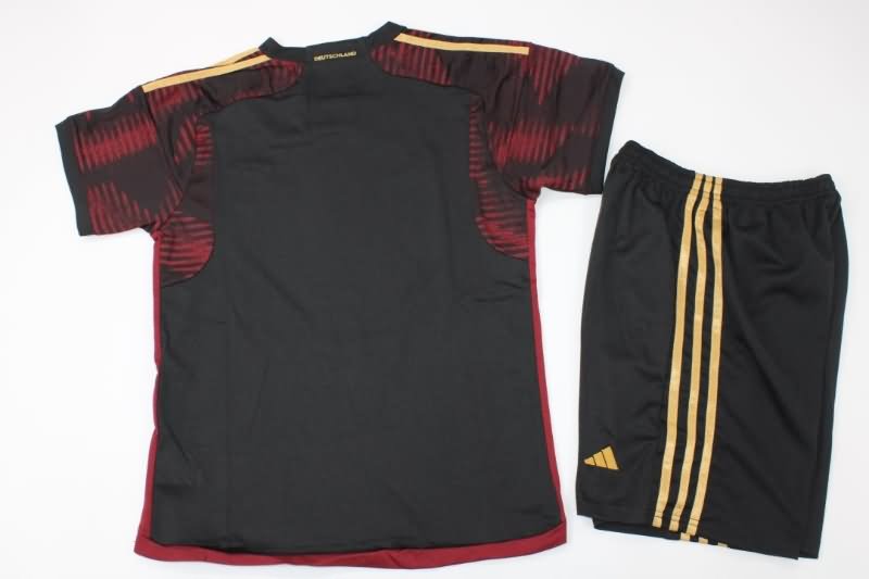 Germany 2022 Kids Away Soccer Jersey And Shorts