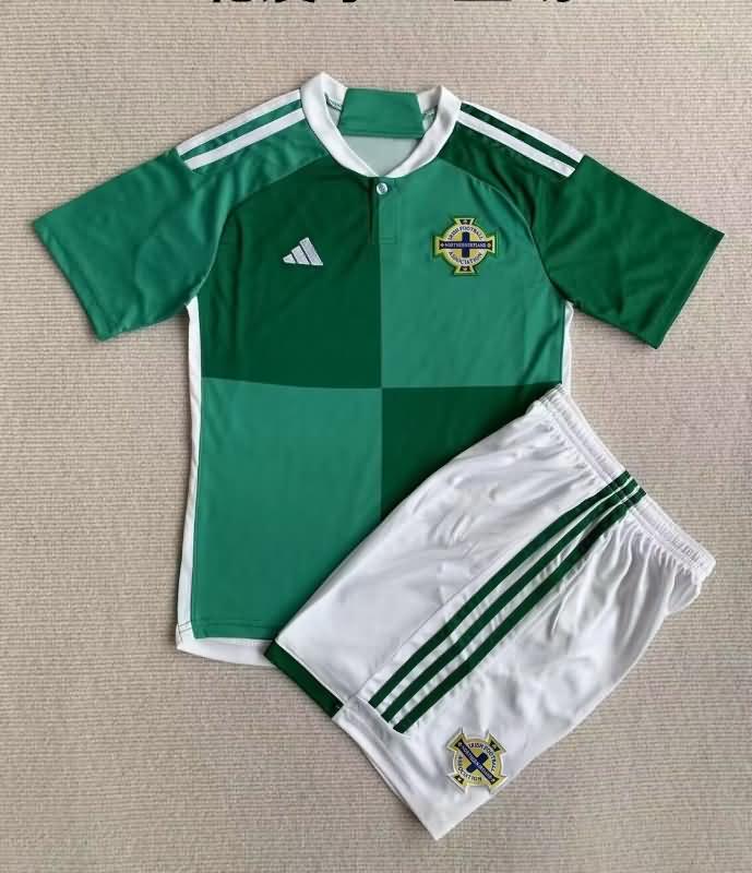 Northern Ireland 2023 Kids Home Soccer Jersey And Shorts