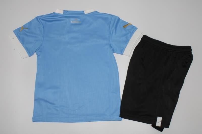 Uruguay 2022 Kids Home Soccer Jersey And Shorts
