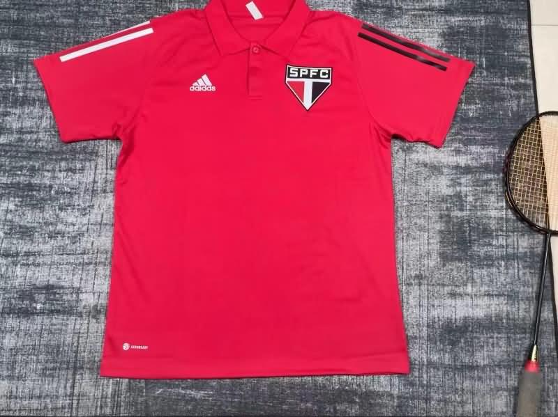 AAA(Thailand) Sao Paulo 2023 Red Polo Soccer T-Shirt