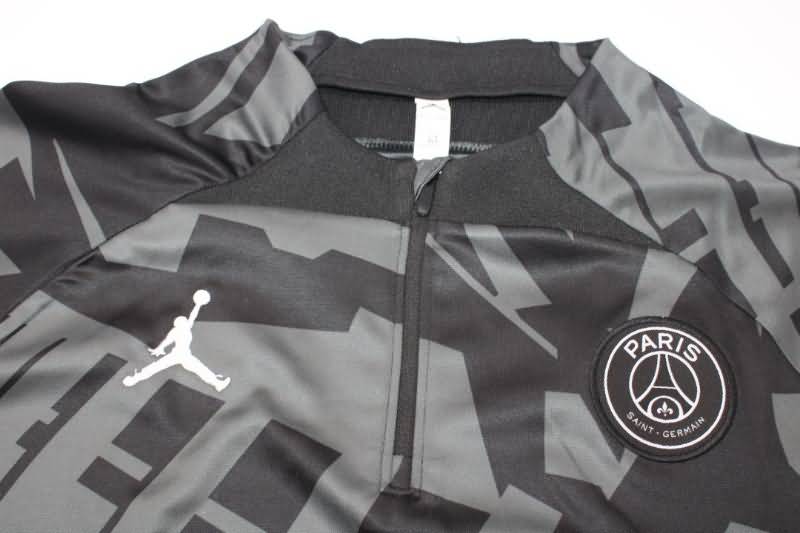 AAA(Thailand) PSG 22/23 Black Soccer Tracksuit 08