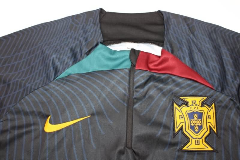 AAA(Thailand) Portugal 2022 Black Soccer Tracksuit