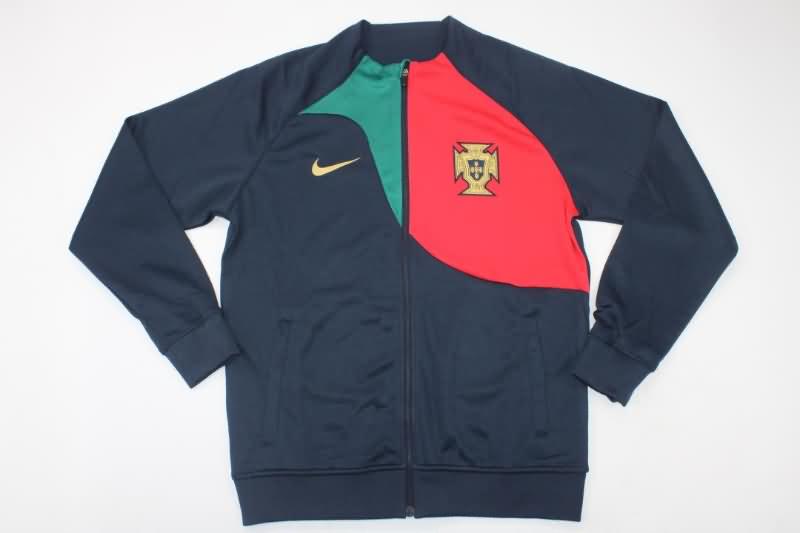 AAA(Thailand) Portugal 2022 Black Soccer Tracksuit 02