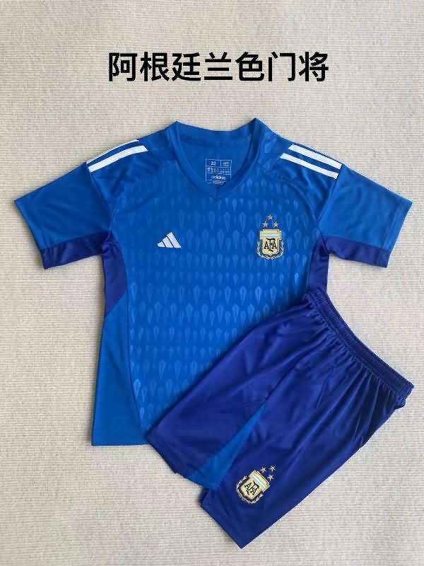 Argentina 2023 Goalkeeper Blue Soccer Jersey