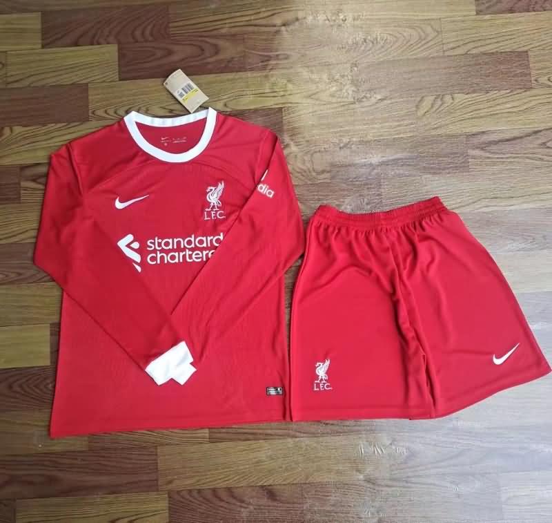 Liverpool 23/24 Home Long Sleeve Soccer Jersey