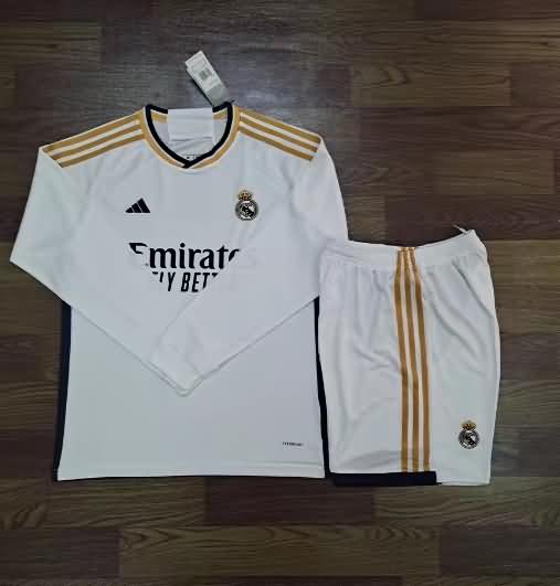 Real Madrid 23/24 Home Long Sleeve Soccer Jersey