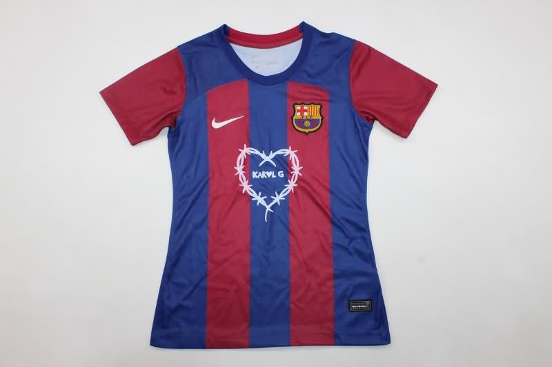 AAA(Thailand) Barcelona 23/24 Home Women Soccer Jersey Sponsor