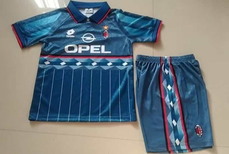 AC Milan 1995/96 Kids Away Soccer Jersey And Shorts