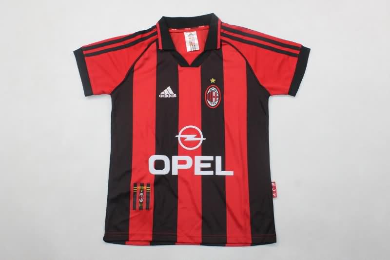 AC Milan 1998/00 Kids Home Soccer Jersey And Shorts