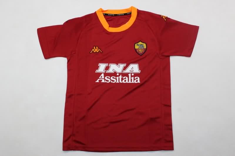 AS Roma 2000/01 Kids Home Soccer Jersey And Shorts