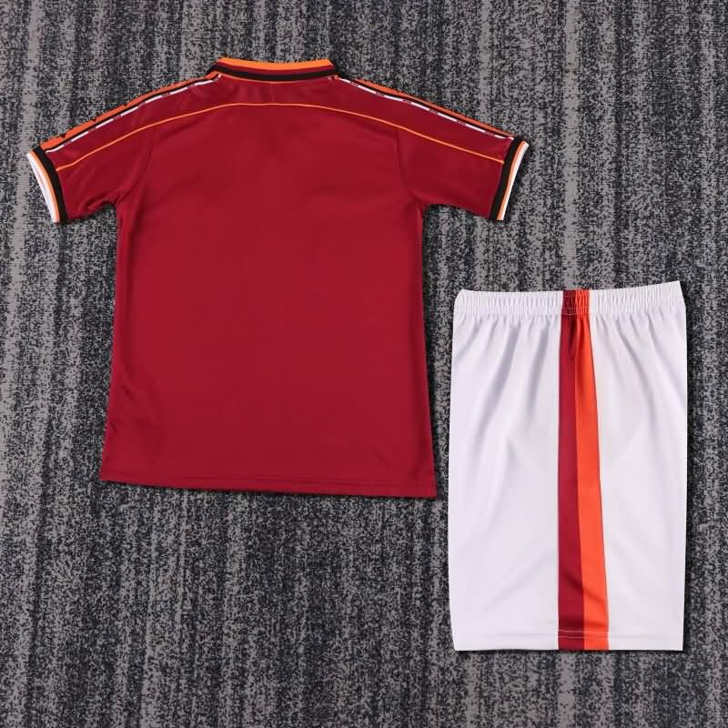 AS Roma 1998/99 Kids Home Soccer Jersey And Shorts