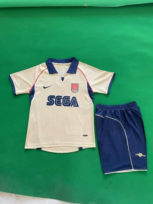 Arsenal 2001/02 Kids Away Soccer Jersey And Shorts