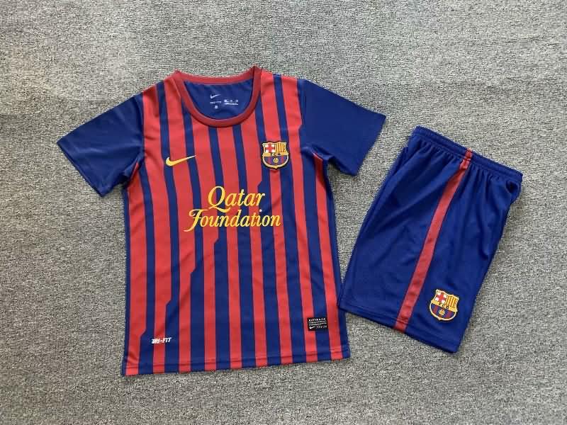 Barcelona 2011/12 Kids Home Soccer Jersey And Shorts