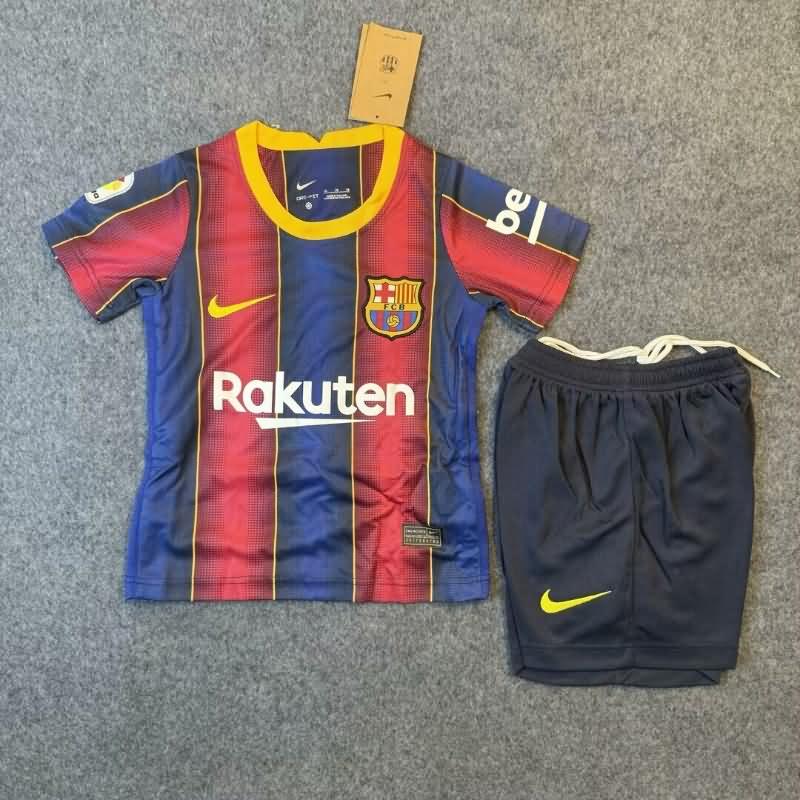 Barcelona 2020/21 Kids Home Soccer Jersey And Shorts