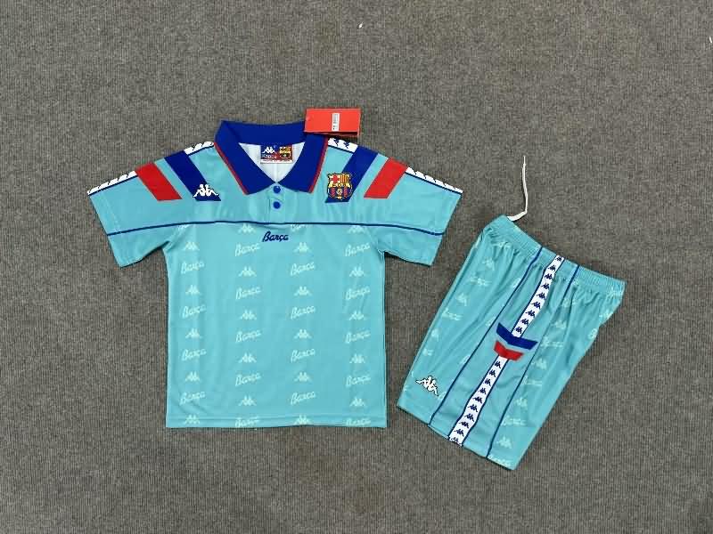 Barcelona 1992/95 Kids Away Soccer Jersey And Shorts