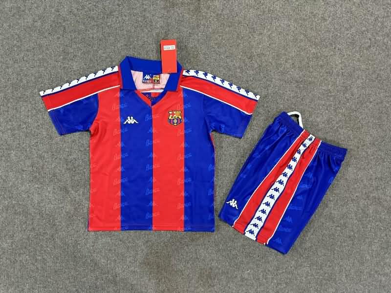 Barcelona 1992/95 Kids Home Soccer Jersey And Shorts