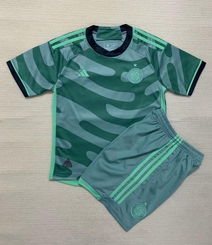 Celtic 23/24 Kids Away Soccer Jersey And Shorts