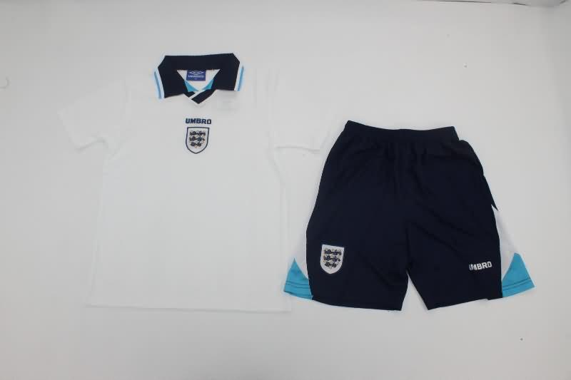 England 1996 Kids Home Soccer Jersey And Shorts