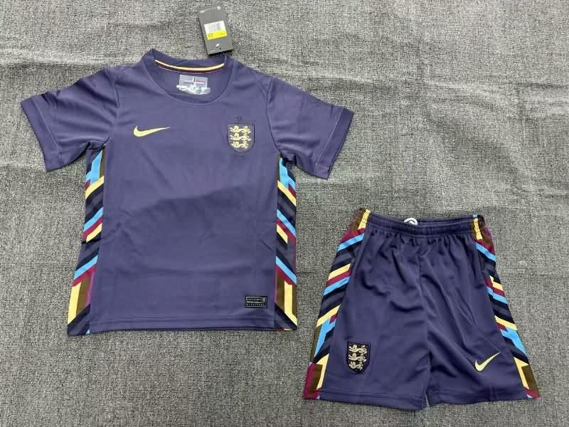 England 2023/24 Kids Away Soccer Jersey And Shorts