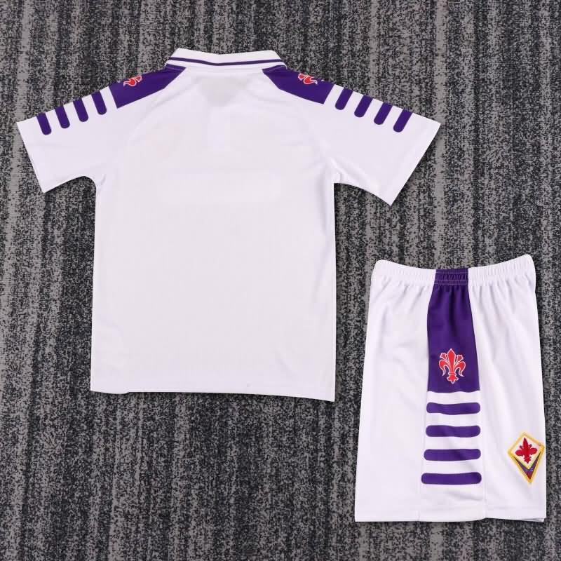 Fiorentina 1998/99 Kids Away Soccer Jersey And Shorts