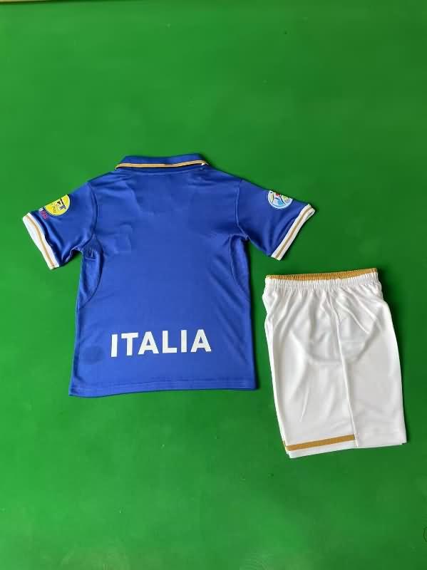 Italy 1996 Kids Home Soccer Jersey And Shorts