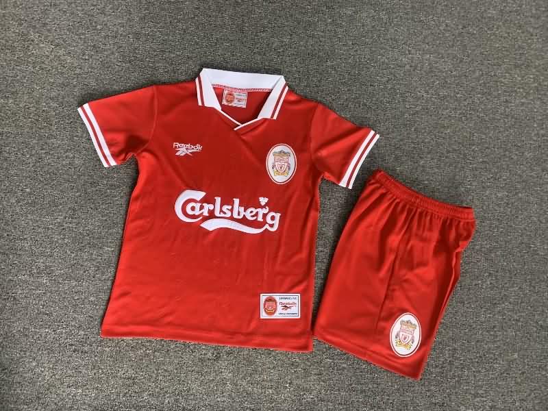 Liverpool 1996/97 Kids Home Soccer Jersey And Shorts