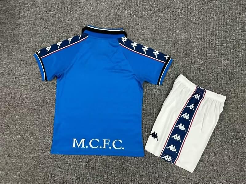 Manchester City 1997/98 Kids Home Soccer Jersey And Shorts