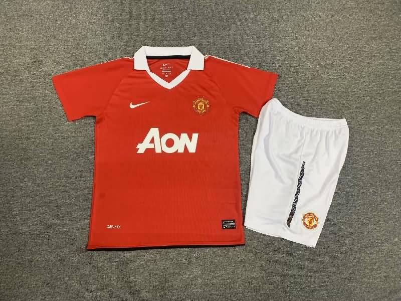 Manchester United 2010/11 Kids Home Soccer Jersey And Shorts
