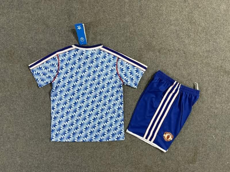 Manchester United 1990/92 Kids Away Soccer Jersey And Shorts