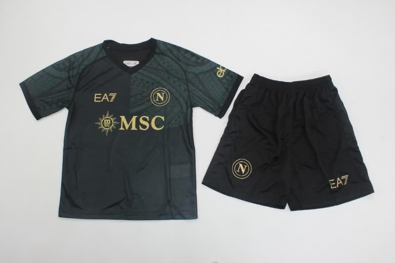 Napoli 23/24 Kids Third Soccer Jersey And Shorts