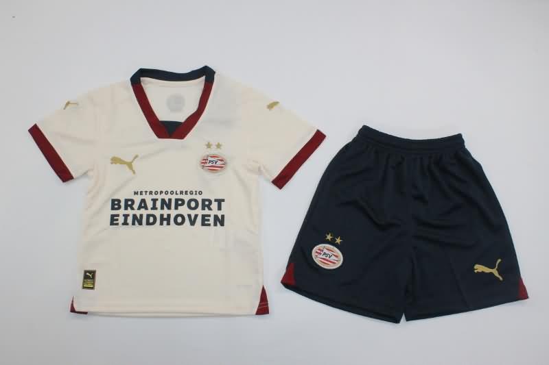 PSV Eindhoven 23/24 Kids Away Soccer Jersey And Shorts