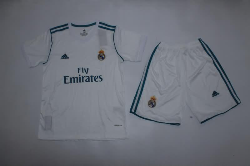 Real Madrid 17/18 Kids Home Soccer Jersey And Shorts