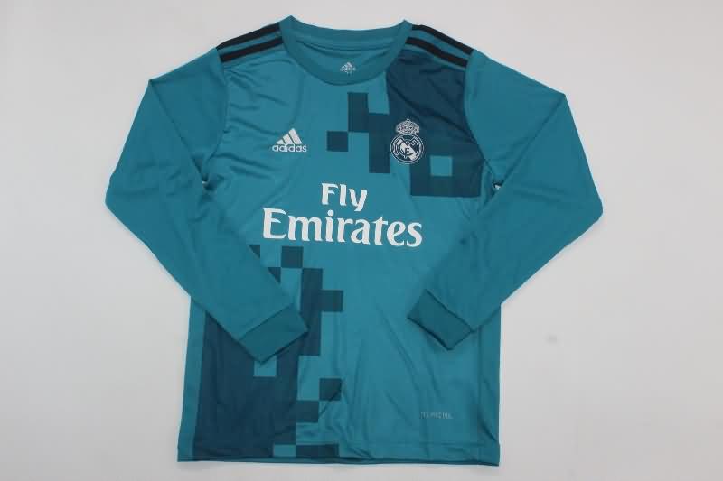 Real Madrid 17/18 Kids Third Long Sleeve Soccer Jersey And Shorts