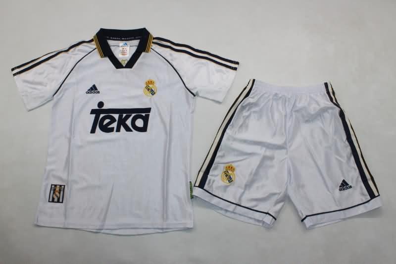 Real Madrid 1998/00 Kids Home Soccer Jersey And Shorts