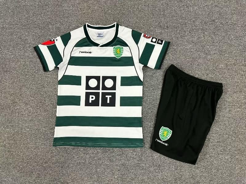 Sporting Lisbon 2001/02 Kids Home Soccer Jersey And Shorts