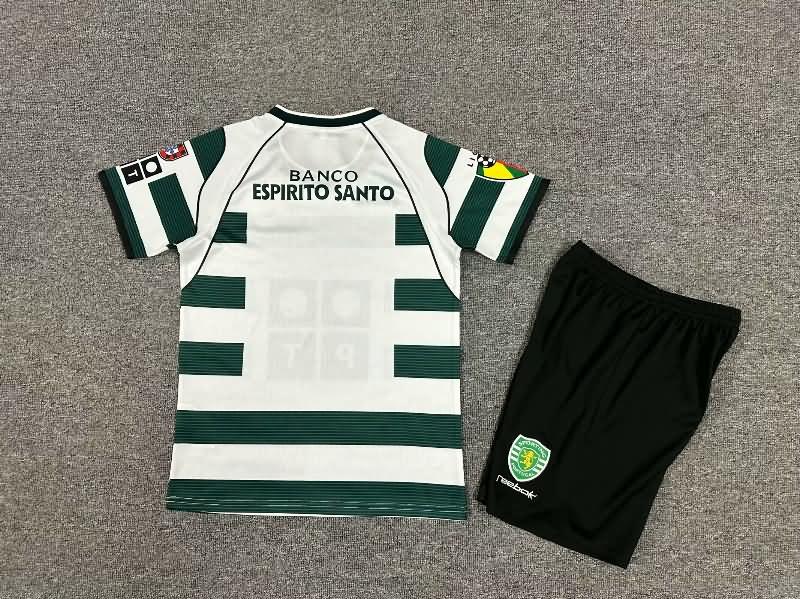 Sporting Lisbon 2001/02 Kids Home Soccer Jersey And Shorts