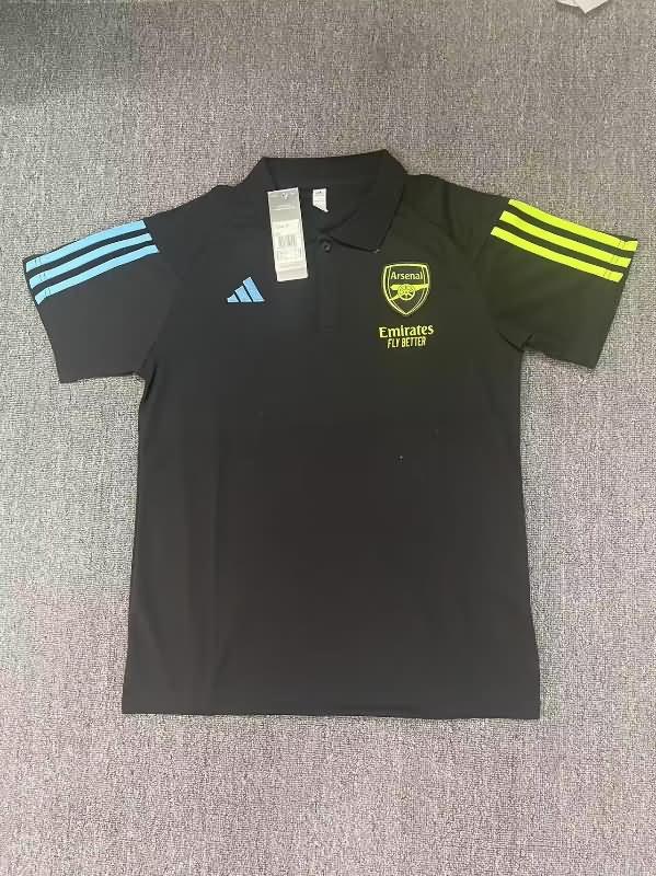 AAA(Thailand) Arsenal 23/24 Black Polo Soccer T-Shirt